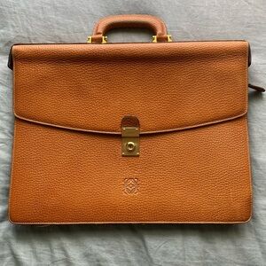 Loewe Anagram Brown Leather Briefcase